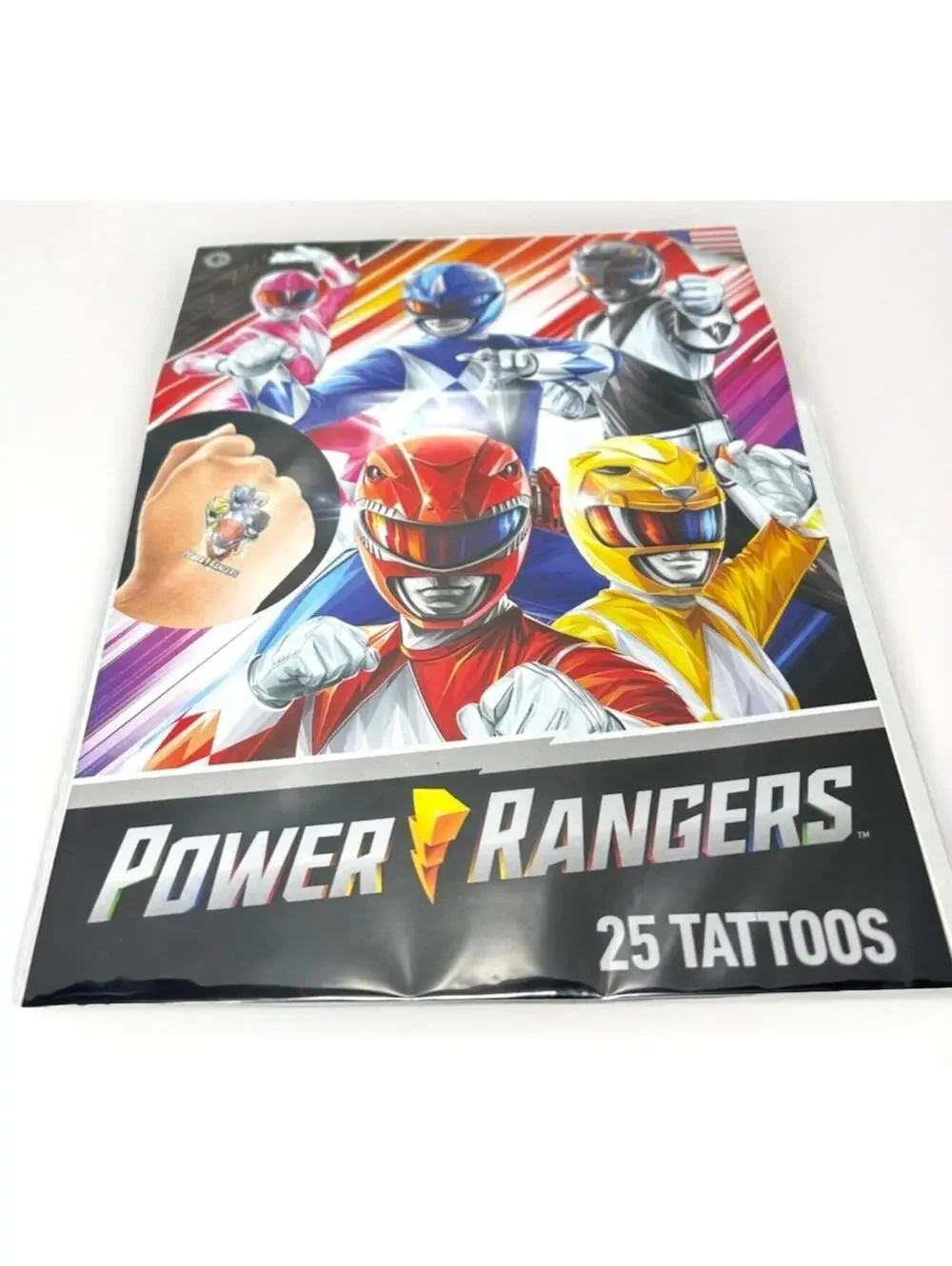 Original Power Rangers Temporary Tattoos 25ct NEW Sealed Vintage Style Megazord